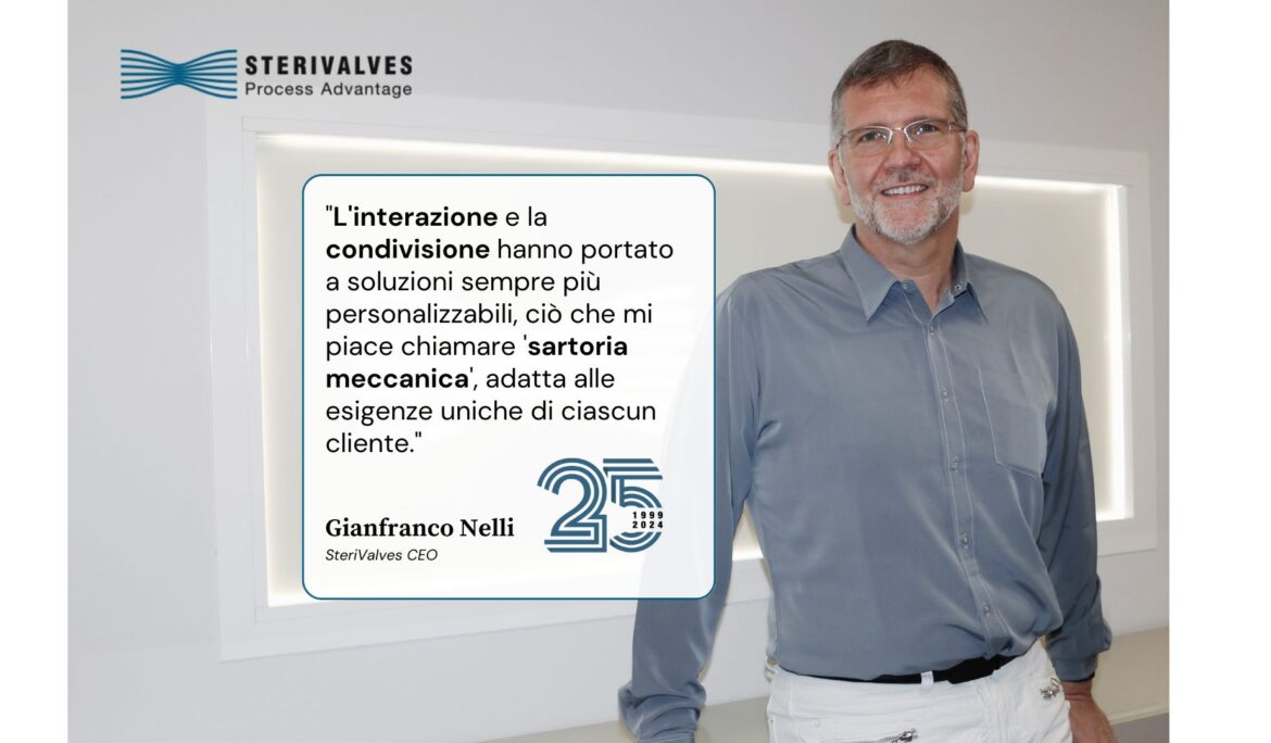 Intervista a Gianfranco Nelli, CEO di SteriValves, in occasione del nostro 25esimo anniversario